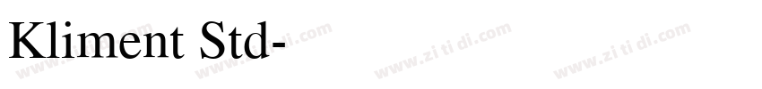 Kliment Std字体转换